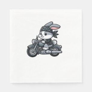 Rabbit Biker Pet Funny Motorcycle Servet