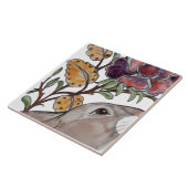 Rabbit Bird Jacobean Floral Tile Mural 8pc L Row 2 Tegeltje (Zijkant)