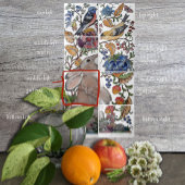 Rabbit Bird Jacobean Floral Tile Mural 8pc L Row 3 Tegeltje