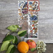 Rabbit Bird Jacobean Floral Tile Mural 8pc R Row 1 Tegeltje