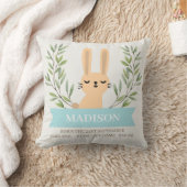 Rabbit Birth Stats Custom Pillow - Bunny Kussen (Deken)