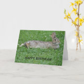 Rabbit, Birthday Kaart (Gele Bloem)