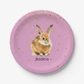 Rabbit Birthday Party Paper Bord (Voorkant)