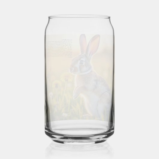 Rabbit Blikvorm Glas (Achterkant)