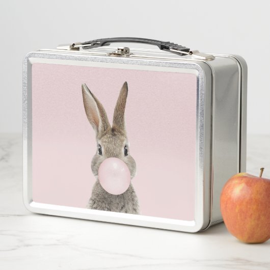 Rabbit Blowing Pink Bubble gum   (In situ)