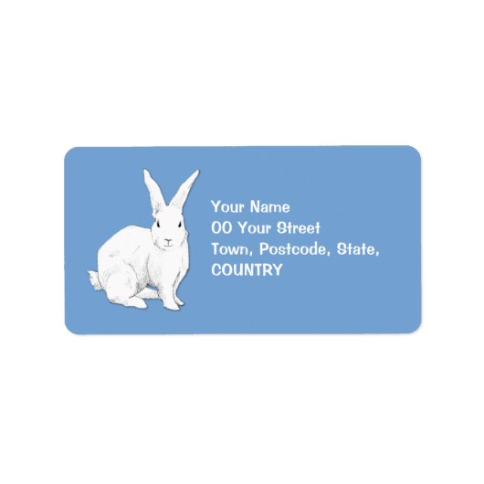 Rabbit blue Address Label (Voorkant)