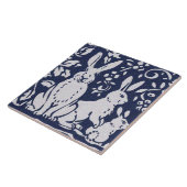 Rabbit Blue Gray Granite Stone Woodland Animal Art Tegeltje (Zijkant)