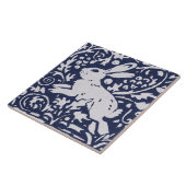 Rabbit Blue Gray Granite Stone Woodland Animal Art Tegeltje (Zijkant)