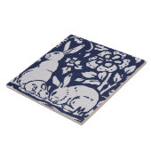 Rabbit Blue Gray Granite Stone Woodland Animal Art Tegeltje (Zijkant)