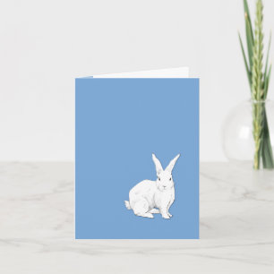 Rabbit Blue Note Card Feestdagen Kaart