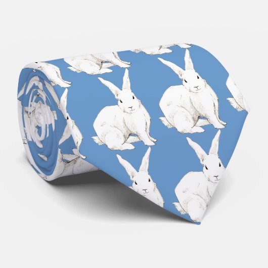 Rabbit Blue Stropdas (Opgerold)