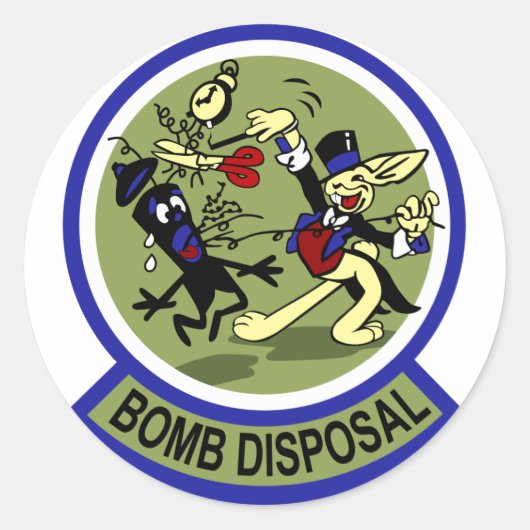 Rabbit Bomb Disposal Ronde Sticker (Voorkant)
