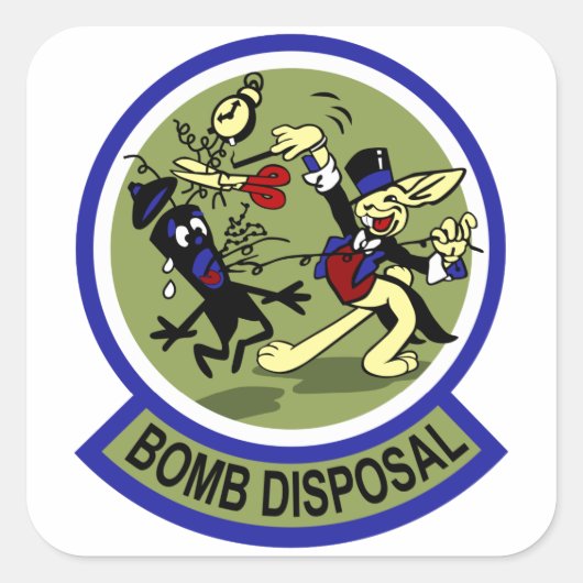 Rabbit Bomb Disposal Vierkante Sticker (Voorkant)
