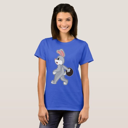Rabbit Bowling bal T-shirt (Voorkant volledig)