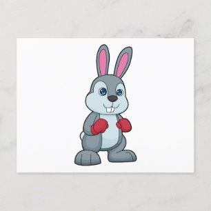 Rabbit Boxer Boxer Boxing-handschoenen Briefkaart