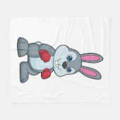 Rabbit Boxer Boxer Boxing-handschoenen Fleece Deken (Voorkant (Horizontaal))