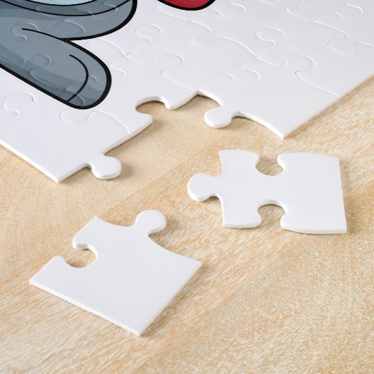 Rabbit Boxer Boxer Boxing-handschoenen Legpuzzel (Zijkant)