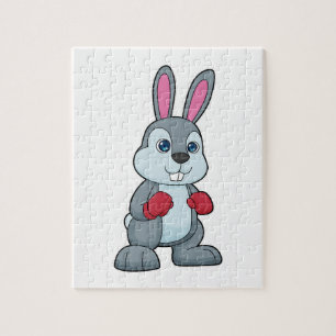 Rabbit Boxer Boxer Boxing-handschoenen Legpuzzel
