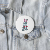 Rabbit Boxer Boxer Boxing-handschoenen Ronde Button 7,6 Cm (In situ)