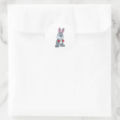 Rabbit Boxer Boxer Boxing-handschoenen Ronde Sticker (Tas)