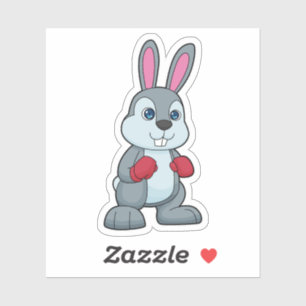 Rabbit Boxer Boxer Boxing-handschoenen Sticker