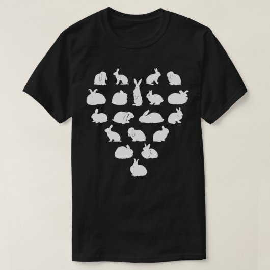 Rabbit Briet Heart Rabbit Lover T-shirt (Design voorkant)