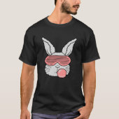 Rabbit Bubble Gum Chewing Easter Bunny Cool Pink S T-shirt (Voorkant)