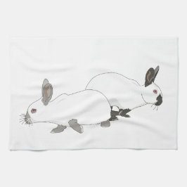 Rabbit Bunnies Kitchen Towel Theedoek