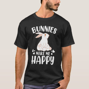 Rabbit Bunnies maken me gelukkig Bunny T-shirt