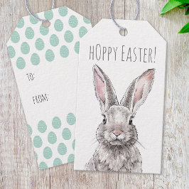 Rabbit Bunny Animal art Hoppy Easter Cute Spring Cadeaulabel