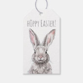 Rabbit Bunny Animal art Hoppy Easter Cute Spring Cadeaulabel (Voorkant)