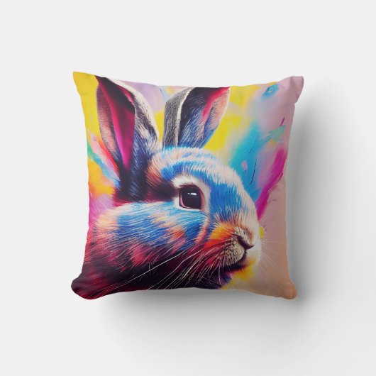 Rabbit Bunny Animal Discovery Adventure Natuur Kussen (Voorkant)