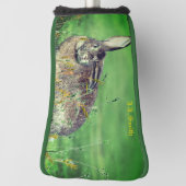 Rabbit Bunny Animal Trendy Golf Head Hoesje Golfheadcover (Draai 90)