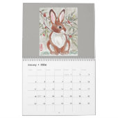 Rabbit Bunny Art Calendar Elk jaar Tuzi Williams Kalender (Jan 2026)