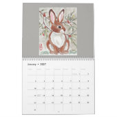 Rabbit Bunny Art Calendar Elk jaar Tuzi Williams Kalender (Jan 2027)