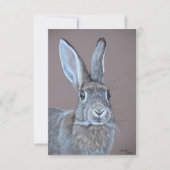 Rabbit Bunny Art Flat Hartelijk dank Bedankkaart (Voorkant)
