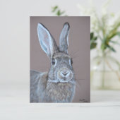 Rabbit Bunny Art Flat Hartelijk dank Bedankkaart (Staand voorkant)