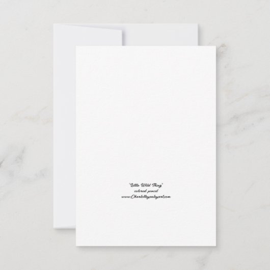 Rabbit Bunny Art Flat Hartelijk dank Bedankkaart (Achterkant)