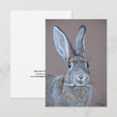 Rabbit Bunny Art Flat Hartelijk dank Bedankkaart (Voorkant / Achterkant)