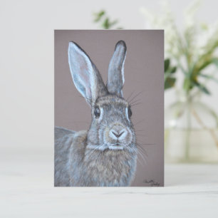 Rabbit Bunny Art Flat Hartelijk dank Bedankkaart