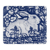Rabbit Bunny Blue White Snail Woodland Dedham Snijplank (Voorkant)