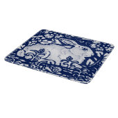 Rabbit Bunny Blue White Snail Woodland Dedham Snijplank (Hoek)