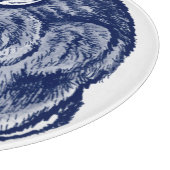 Rabbit Bunny Cobalt Blue White Ink Sketch Art Snijplank (Hoek)