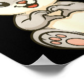 Rabbit Bunny Doing Heart With Hands Valentines Day Poster (Hoek)