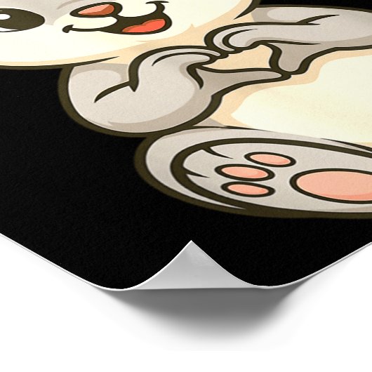 Rabbit Bunny Doing Heart With Hands Valentines Day Poster (Hoek)