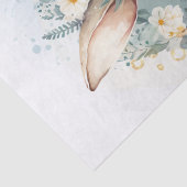 Rabbit Bunny Floral Waterverf Tissuepapier (Detail)
