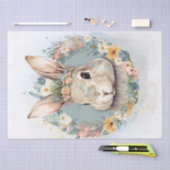 Rabbit Bunny Floral Waterverf Tissuepapier (Craft)