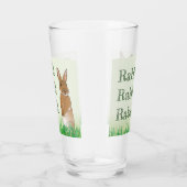 Rabbit Bunny Good Luck Typography Green Easter Glas (Rechts)