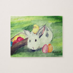 Rabbit Bunny Hare Easter Animal Wildlife Cute Egg Legpuzzel