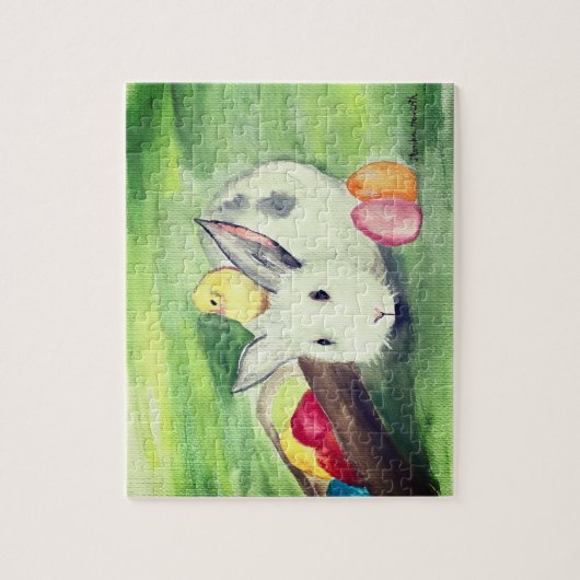 Rabbit Bunny Hare Easter Animal Wildlife Cute Egg Legpuzzel (Verticaal)